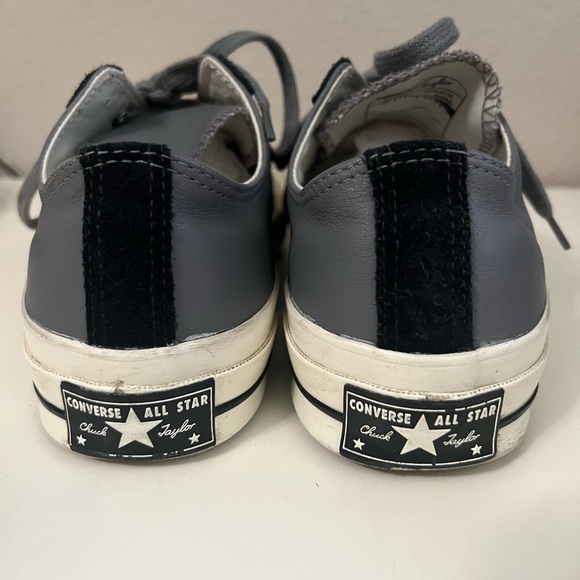 Converse | Gray Leather Black Chevron Women’s Sz 10 - Picture 2 of 6